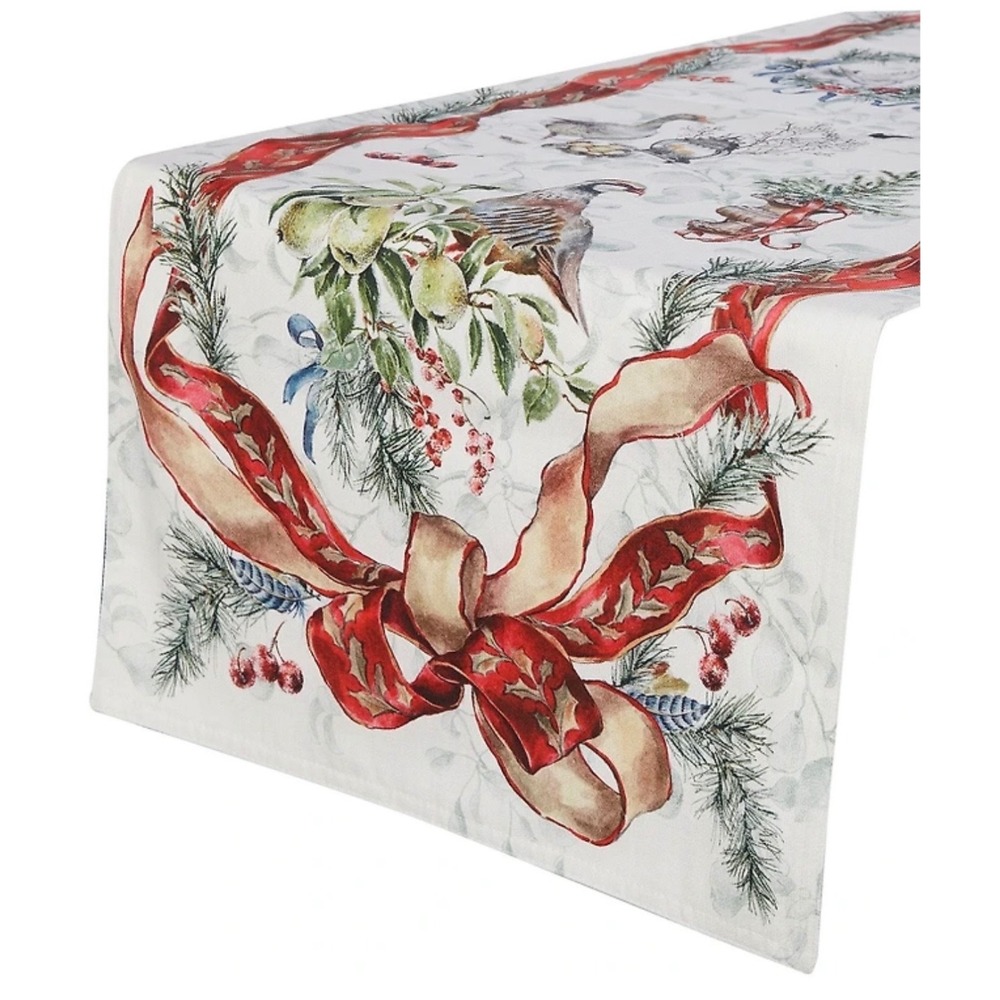 NWT Southern Living Table Runner Twelve Days of Christmas Festive Holiday 14x72"